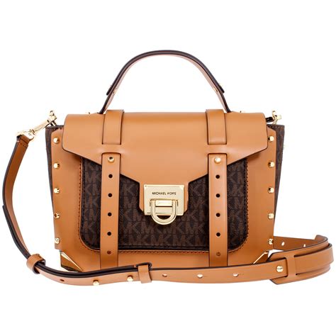 michael kors manhattan ladies medium two tone leather satchel bag|neiman marcus Michael Kors bag.